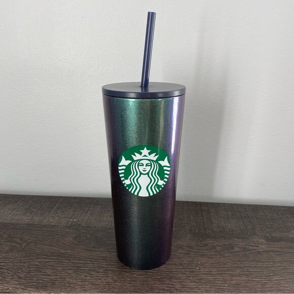 Starbucks | Winter 2020 Blue Green Purple Gradient Metal Double Insulated Cup - Picture 1 of 6